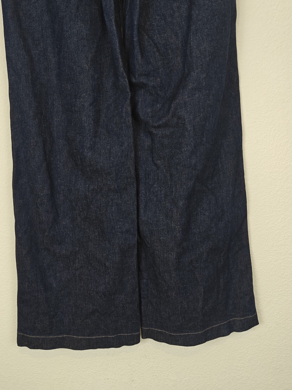 SPANX Wide Leg Raw Indigo Jeans Women’s Medium Stretch Sculpt High Rise Denim - Picture 13 of 15